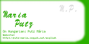 maria putz business card